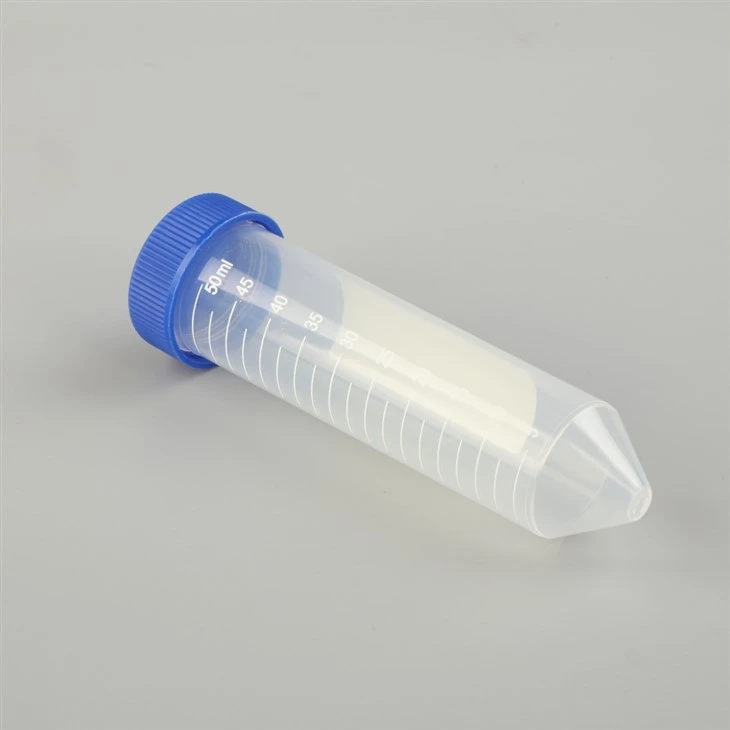 Tubo de centrífuga de plástico de laboratorio
