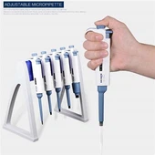 Pipetas ajustables continuas manuales de plástico de laboratorio
