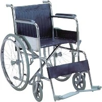 Silla de ruedas plegable manual ligera de acero FS809